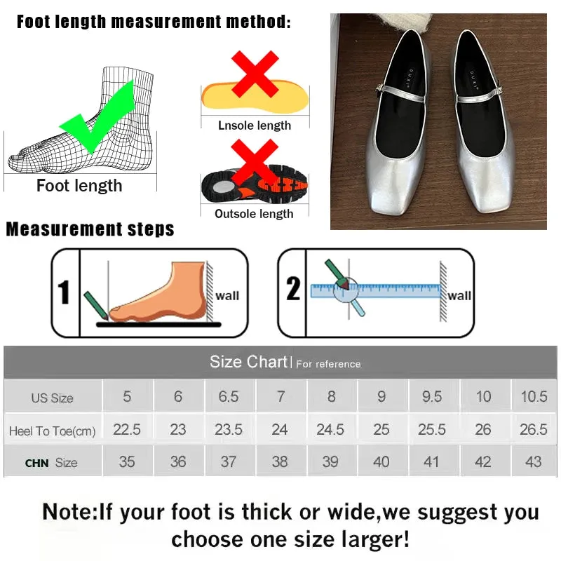 2025 Women Mary Jane Shoes Sandals Fashion Buckle Strap Female Footwear Slides Square Toe Soft Sole Ladies Lolita Shoes
