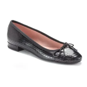 49196 - Black Soft Leather Flats for Teen/Women by Pretty Ballerinas