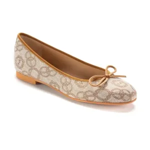 50879 - Tan Soft Leather Flats for Teen/Women by Pretty Ballerinas