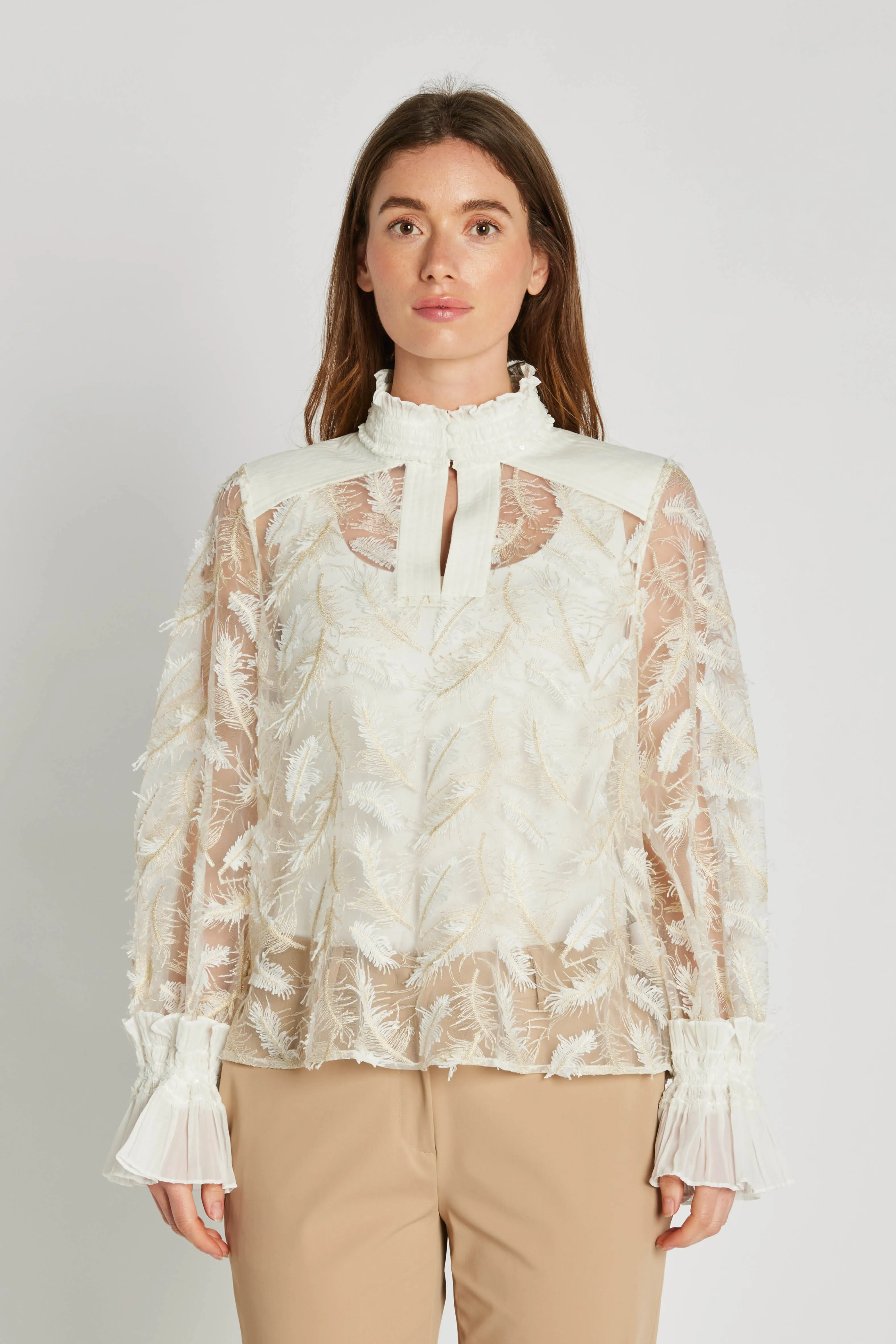 5155PBOStarling bluse - Star white