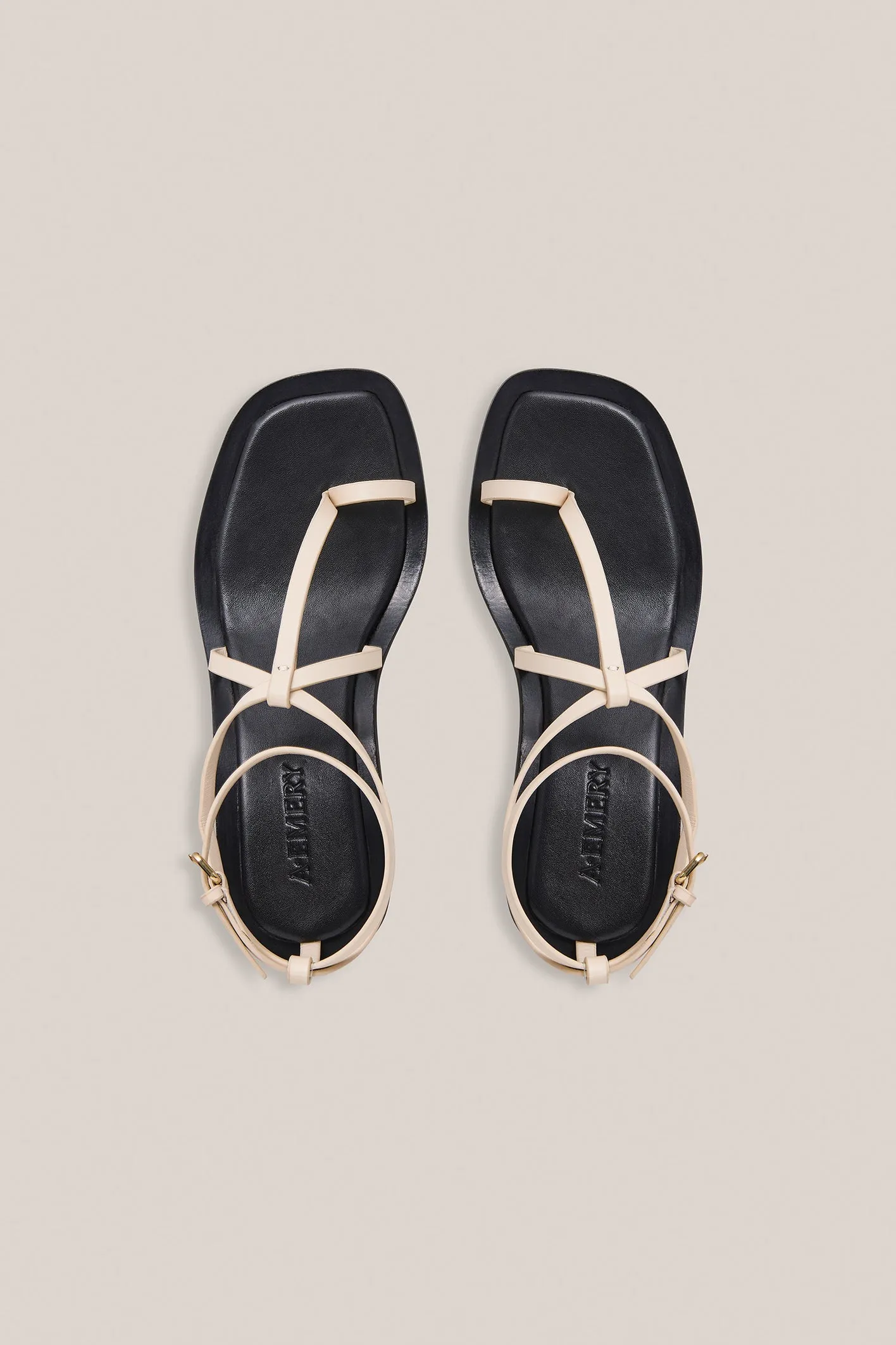 A.Emery | The Hyde Heeled Sandal - Eggshell