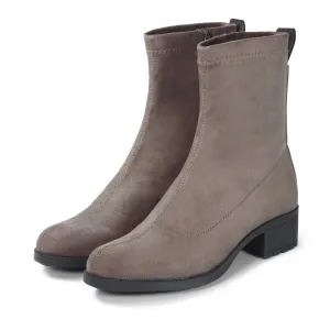 Alba Suede Ankle Boots (Taupe)