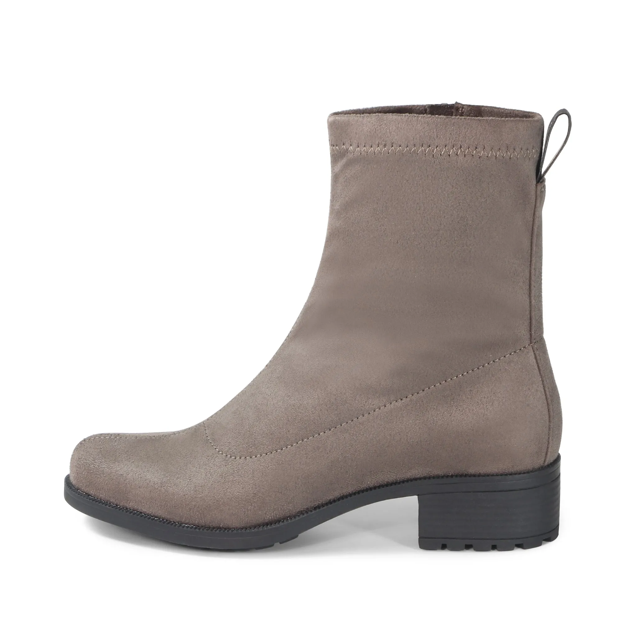 Alba Suede Ankle Boots (Taupe)