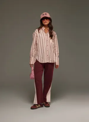 Alpine Cotton Stripe Shirt in Light Blush
