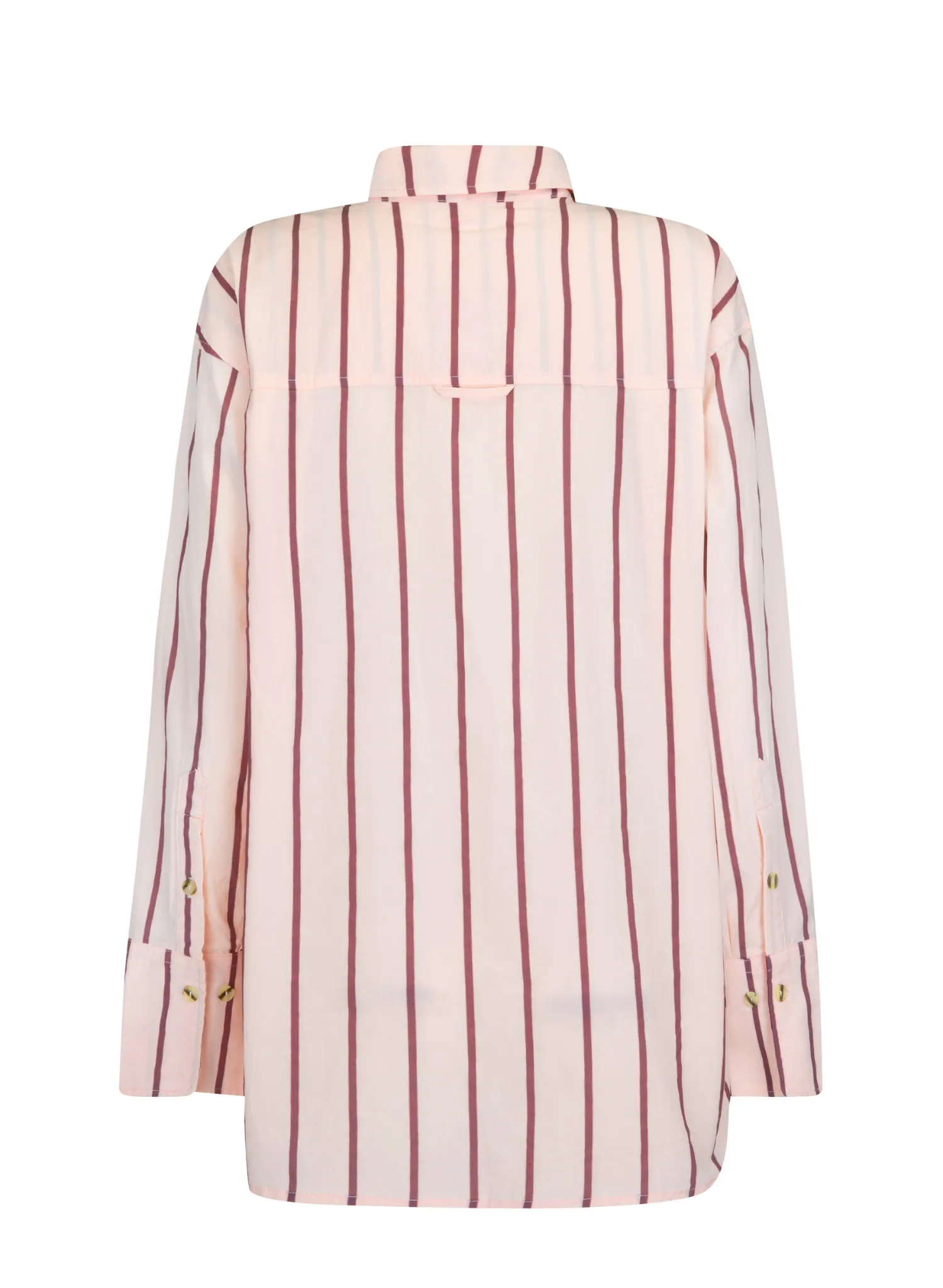 Alpine Cotton Stripe Shirt in Light Blush