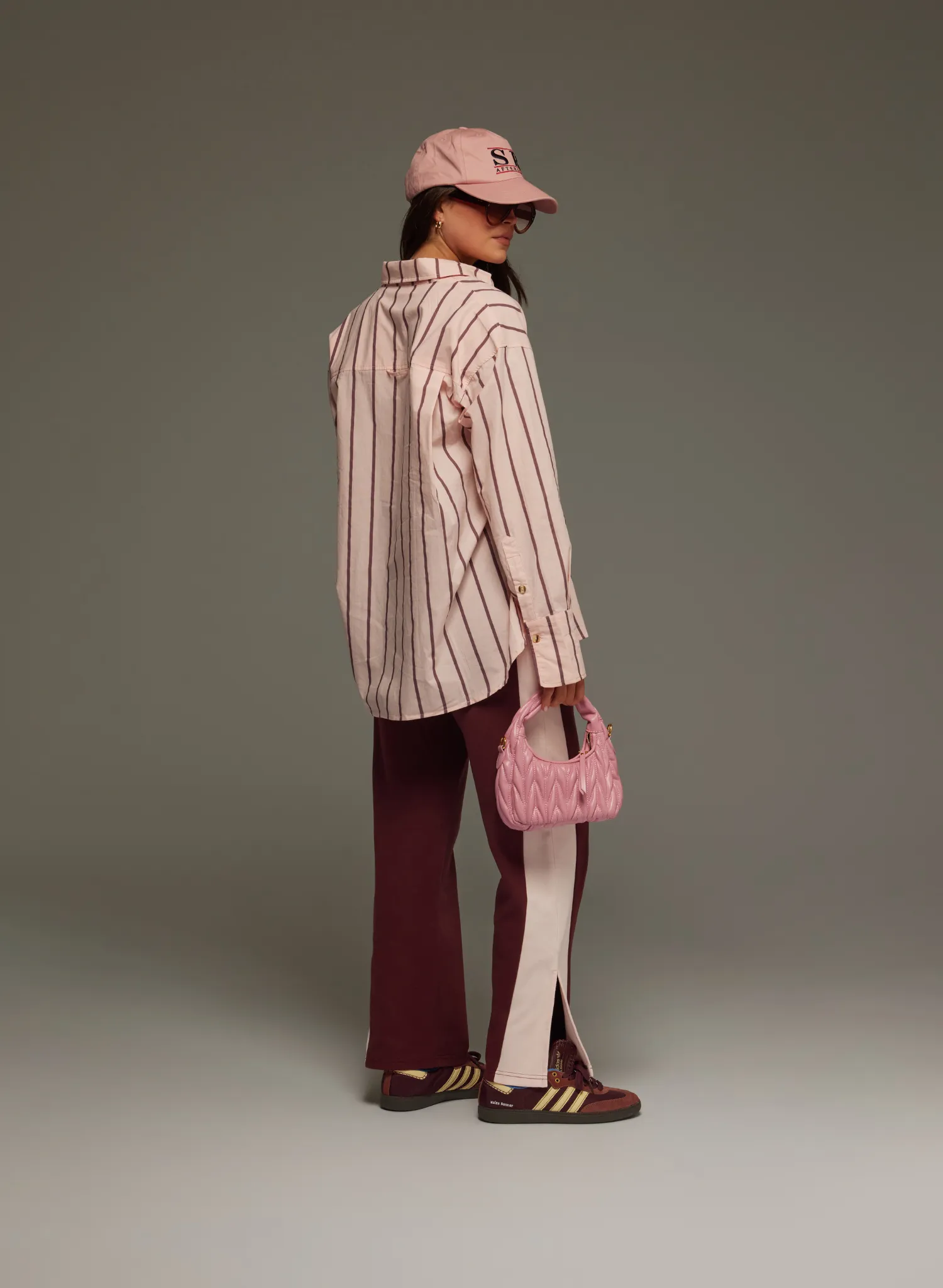 Alpine Cotton Stripe Shirt in Light Blush