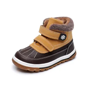 Apakowa Boys Boots Toddler Boys Girls Fall/Winter Boots Outdoor with Hook and Loop (Toddler/Little Kid)-35217-Camel