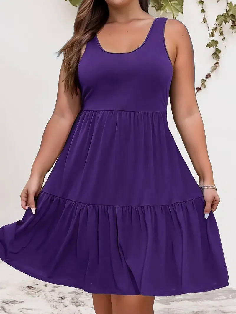Aria – Plus-Size Sleeveless Casual Dress