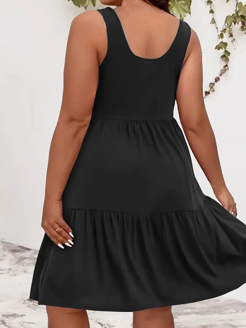 Aria – Plus-Size Sleeveless Casual Dress