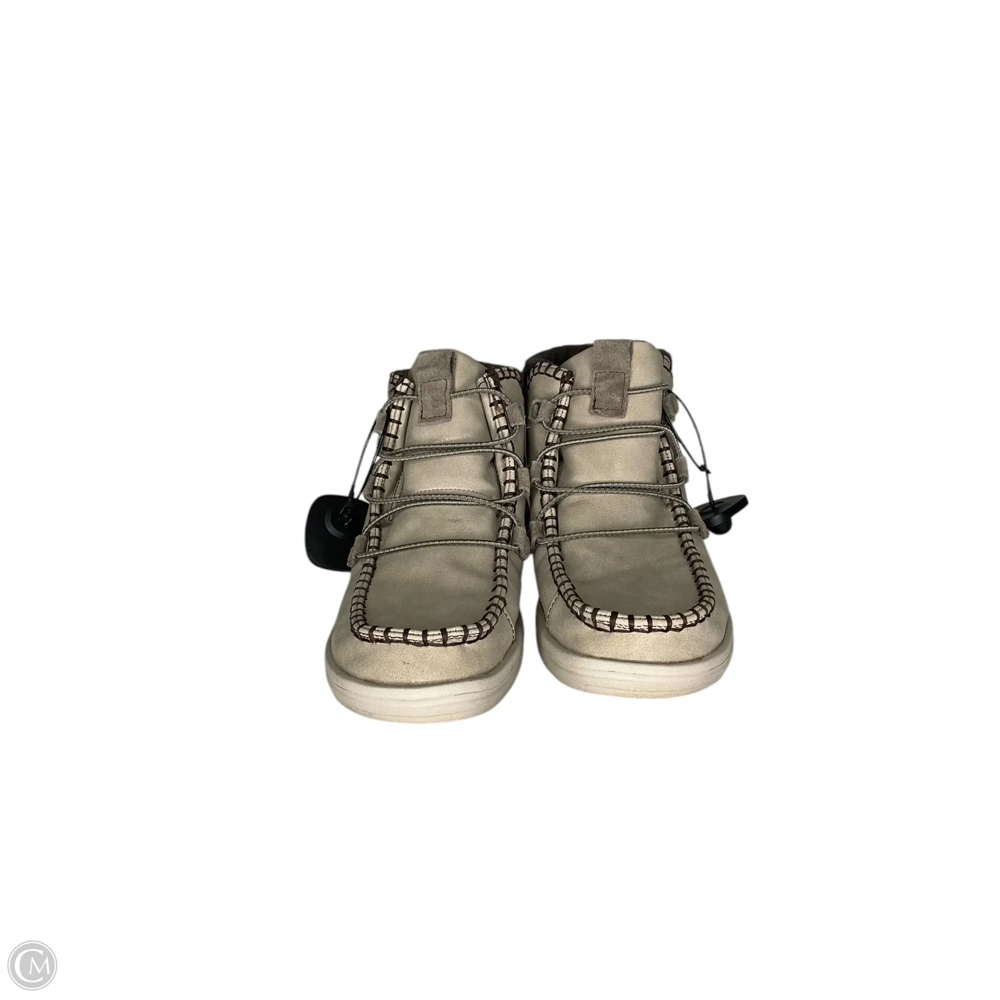 Boots Ankle Flats By Hey Dude In Beige, Size: 8
