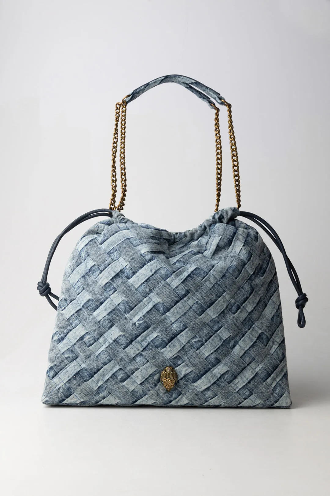 Borsa Kensington In Jeans Intrecciato