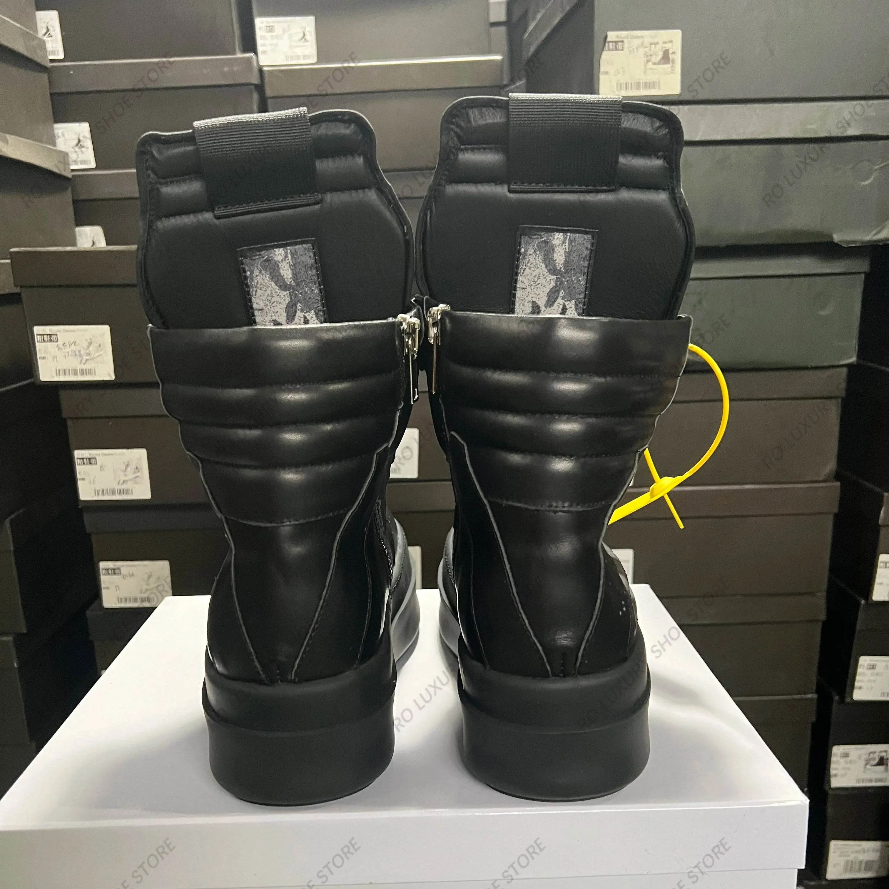 Brand Designer Women Ankle Boot Platform 6cm Casual Italy Girl Geobasket Black Leather Zipper Flat Thick-sole Luxury Street Shoe