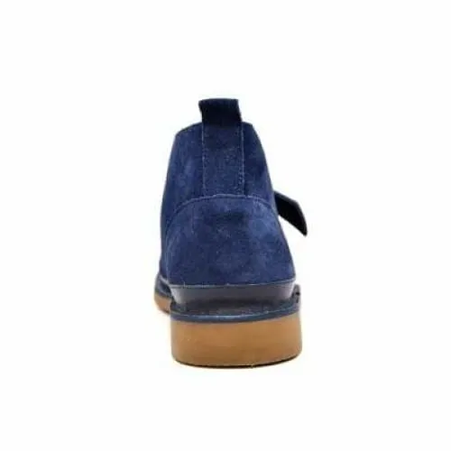British Walkers Cambridge Men's Navy Blue Leather and Suede