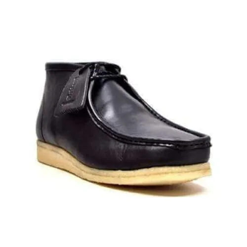 British Walkers Men's Black Leather High Top