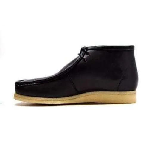 British Walkers Men's Black Leather High Top