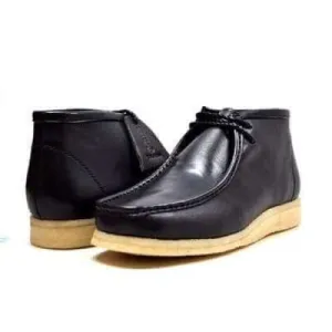 British Walkers Men's Black Leather High Top