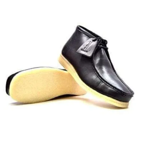 British Walkers Men's Black Leather High Top