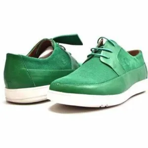 British Walkers Westminster Bally Style Men's Green Leather and Suede Low Top Sneakers