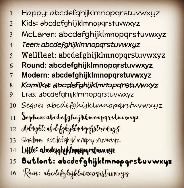 Car 2 Character Large Name Labels