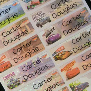 Car 2 Character Large Name Labels
