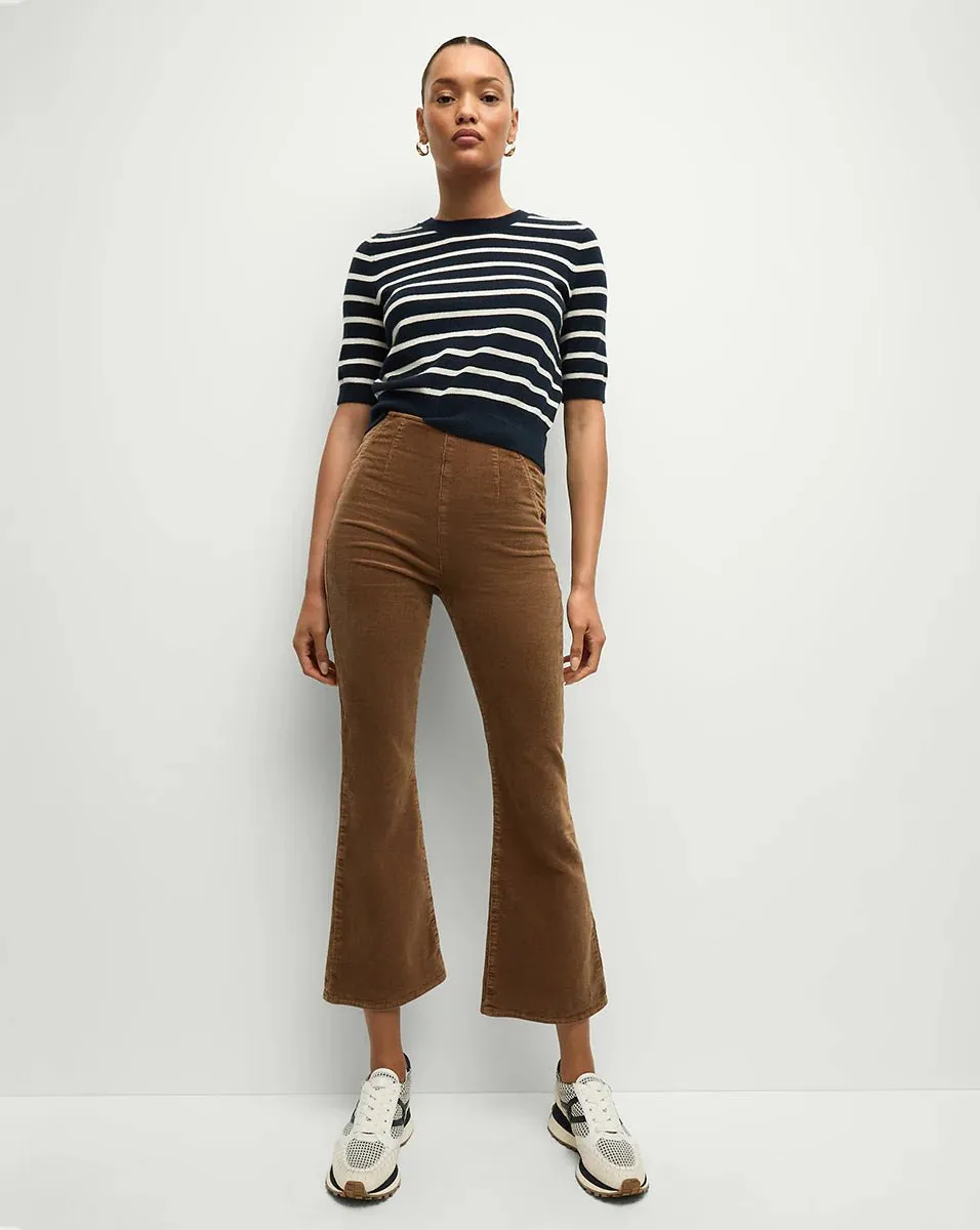 CARSON CORDUROY OFF-DUTY KICK-FLARE PANT
