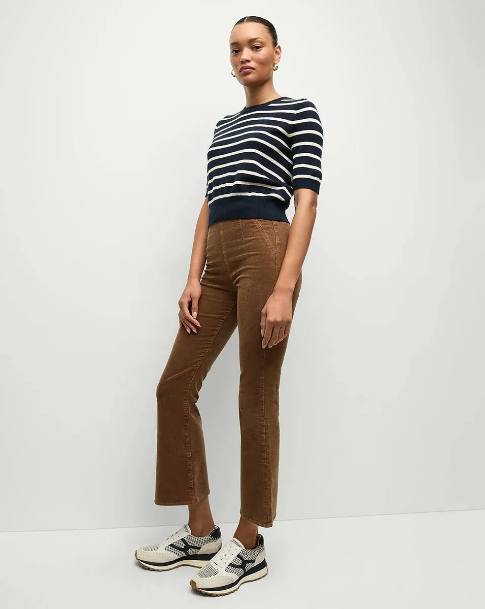 CARSON CORDUROY OFF-DUTY KICK-FLARE PANT