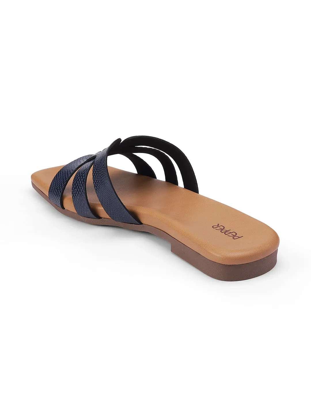 Casual Square Open Toe Slip-On Flats