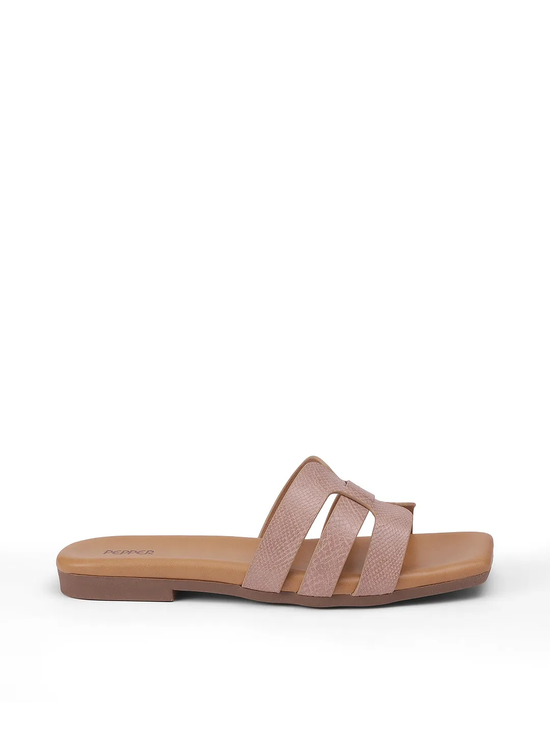Casual Square Open Toe Slip-On Flats
