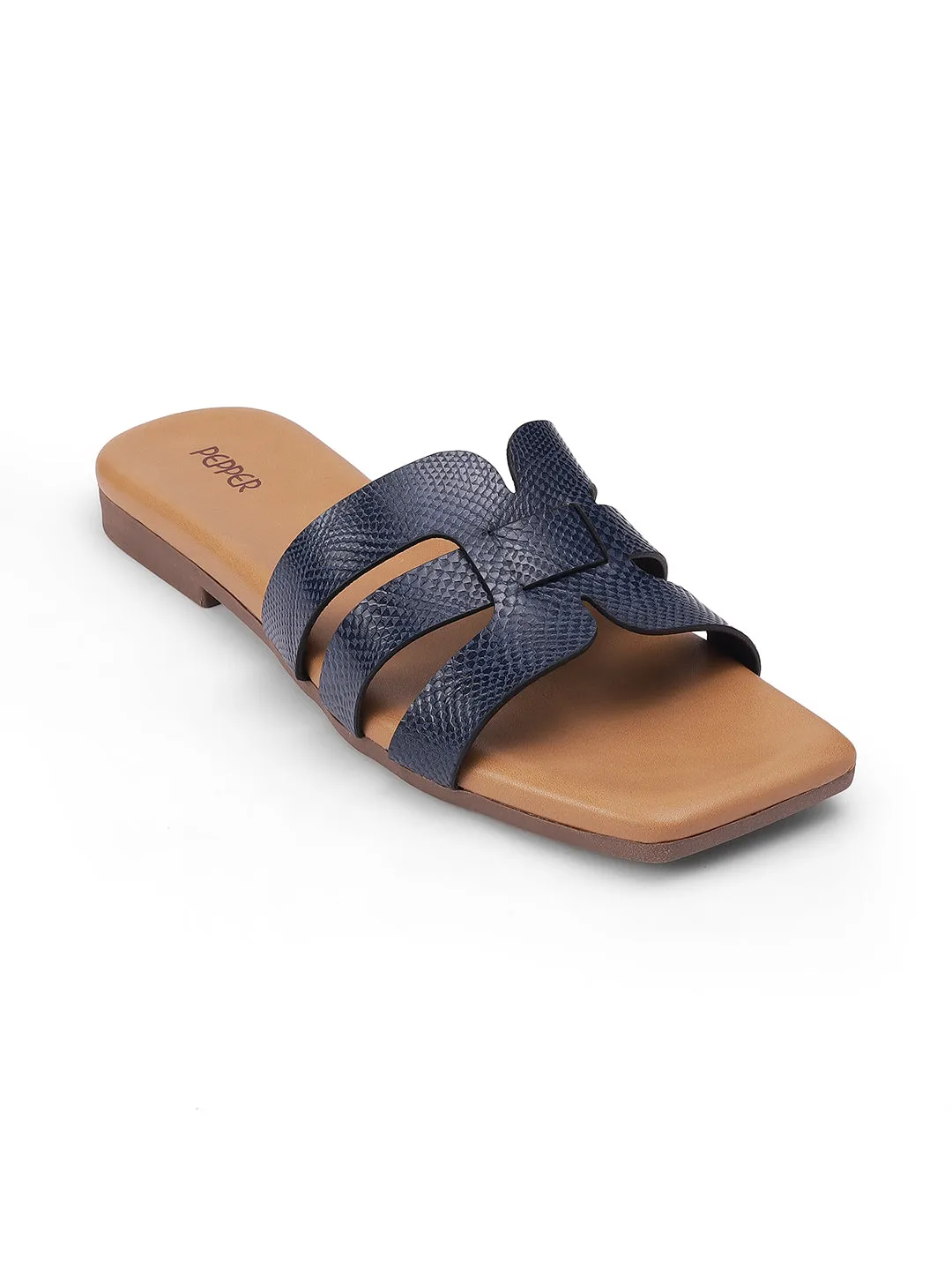 Casual Square Open Toe Slip-On Flats