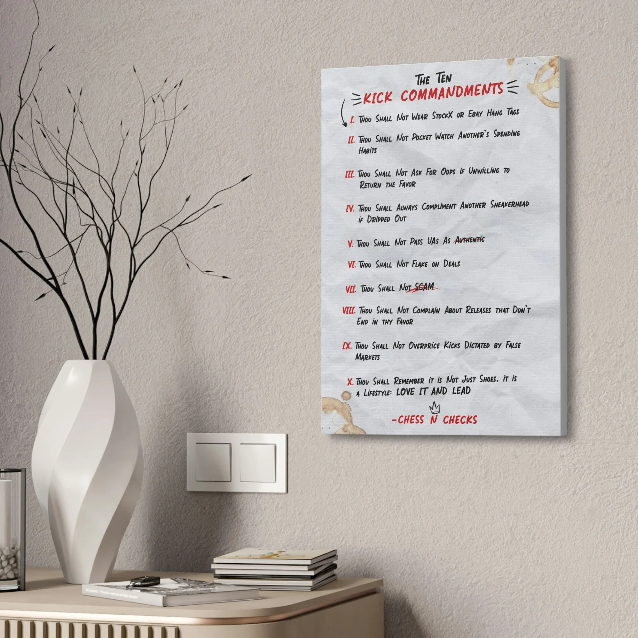 Chess N Checks "10 Kicks" Canvas Print