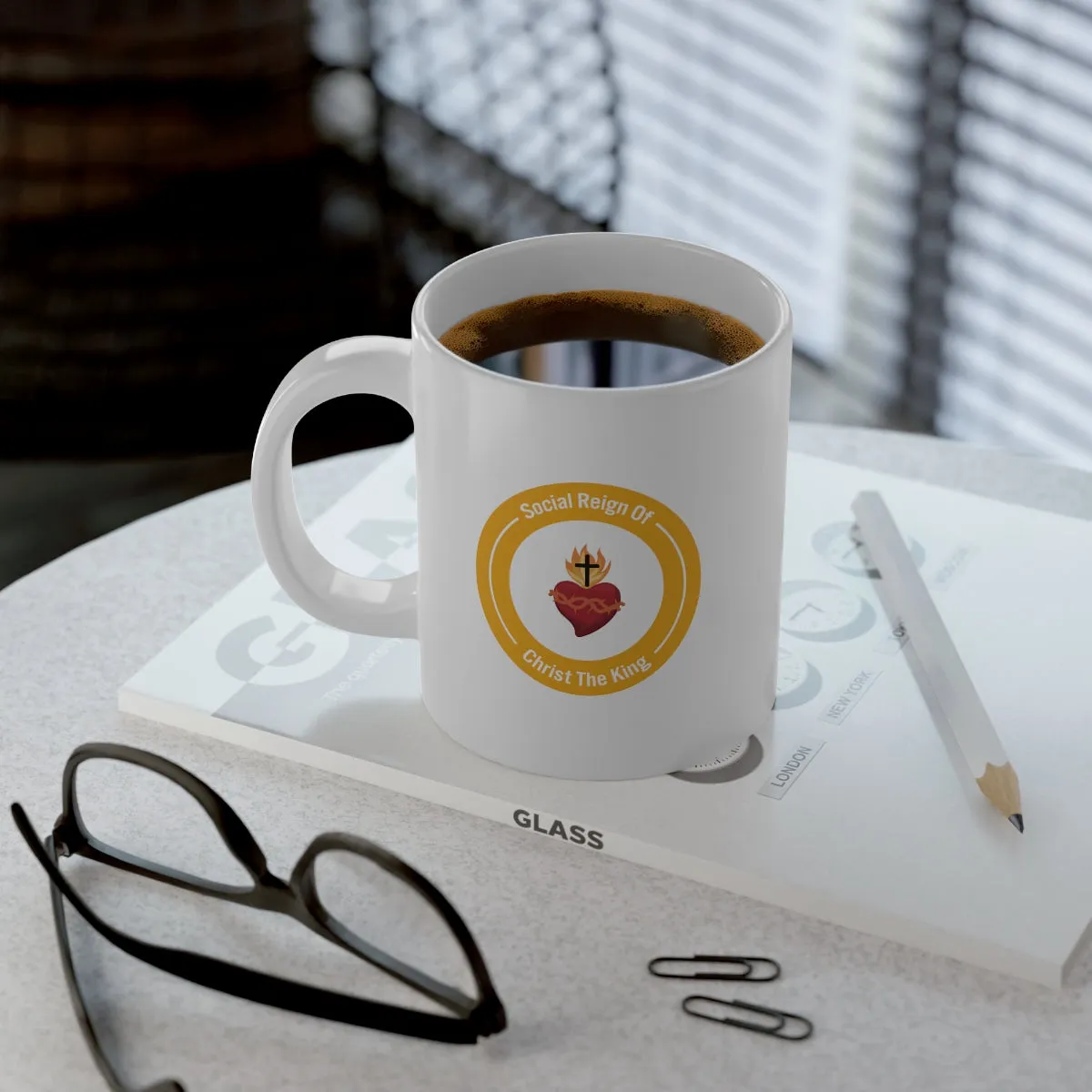 Coffee Mug Cup Jesus is King Catholic Traditional Christmas birthday gift Christianity Religious
