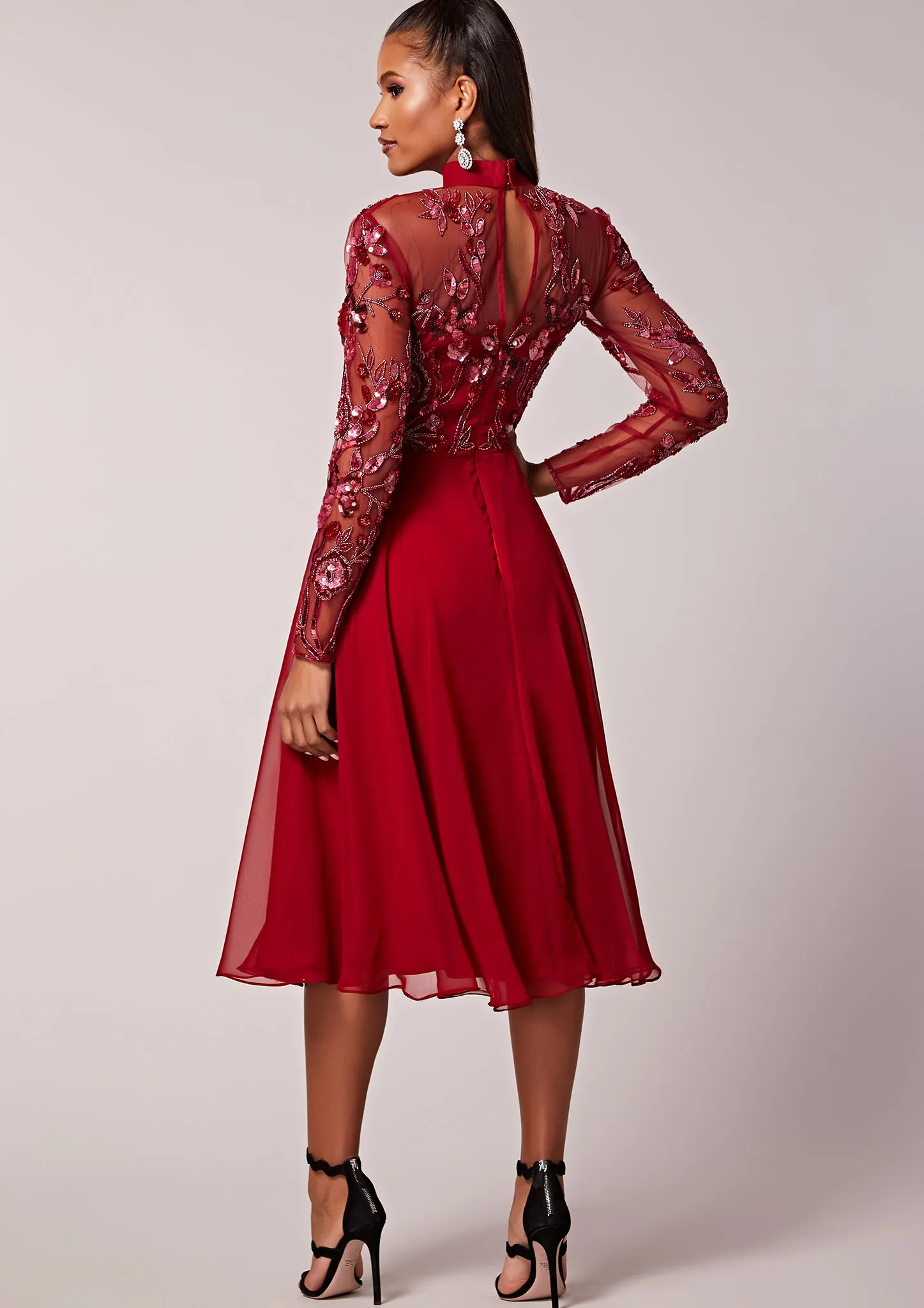 Coley Midi Dress Red