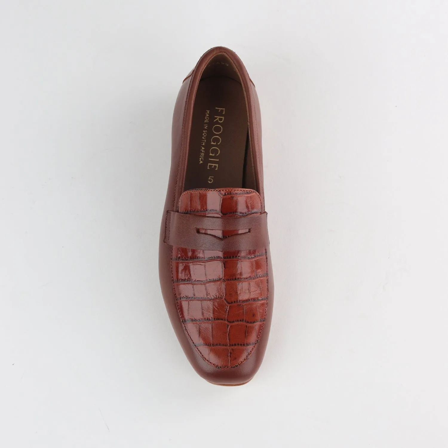 Croc Penny Loafer in Chestnut Multi - 12587