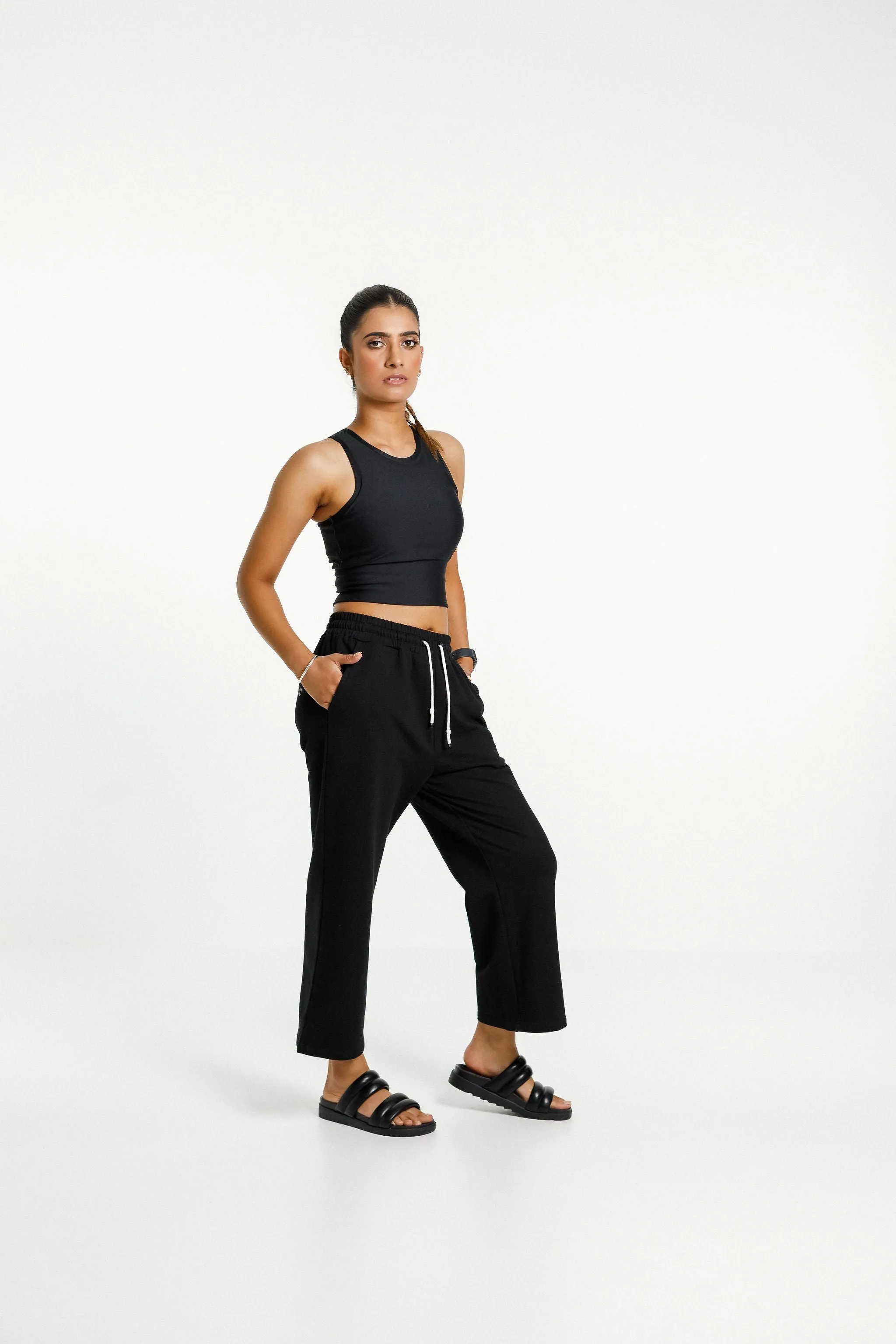 Cropped Baller Pants | Black