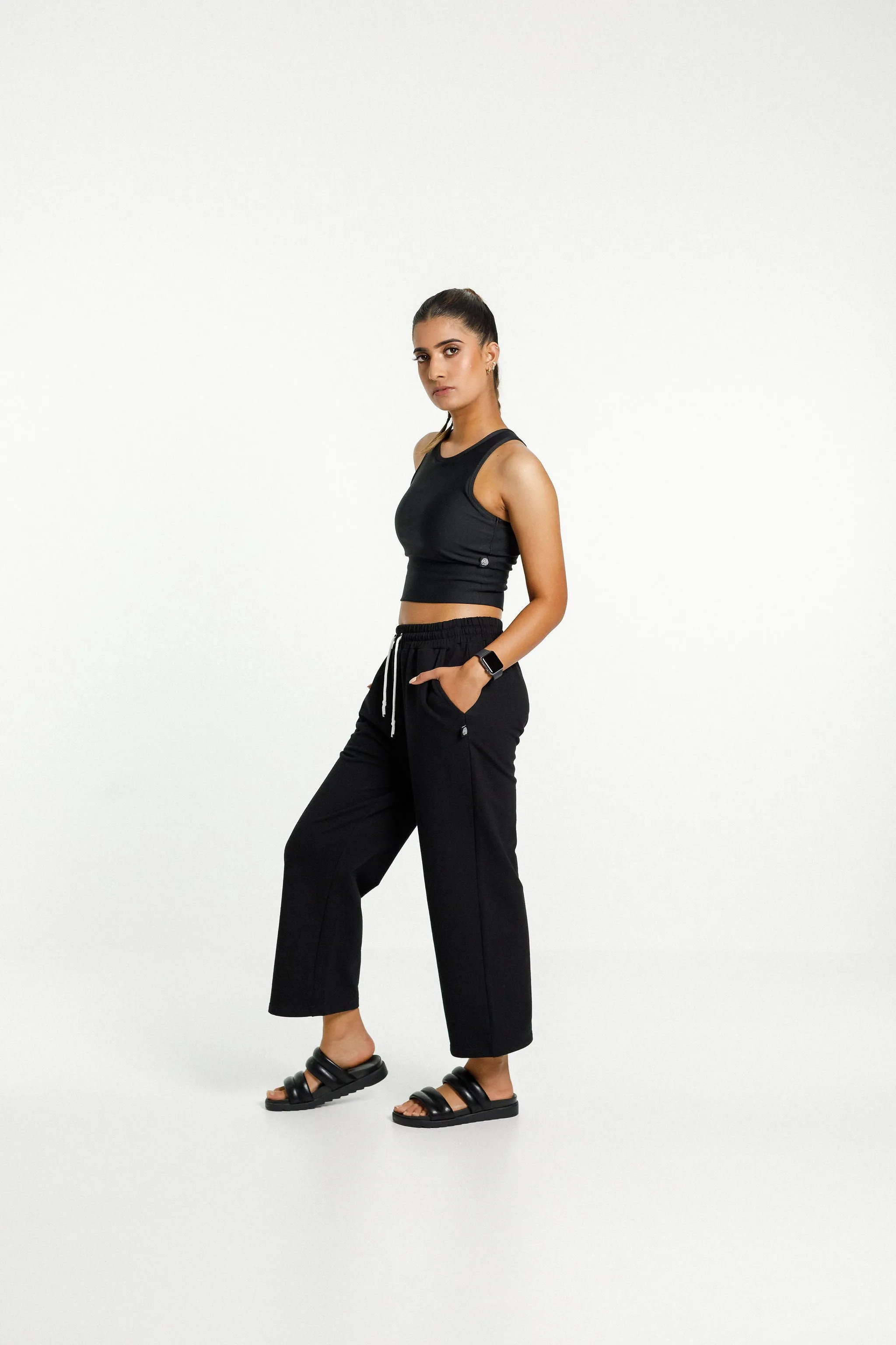 Cropped Baller Pants | Black