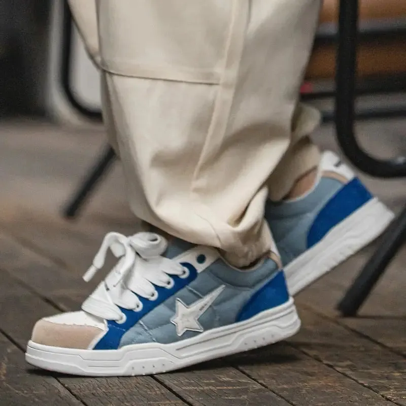 Denim Star Blue Y2K Sneakers for Stylish Streetwear Fashion