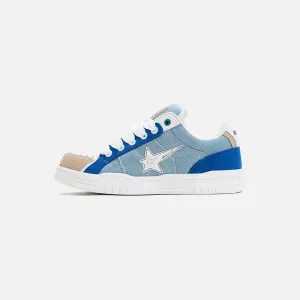 Denim Star Blue Y2K Sneakers for Stylish Streetwear Fashion