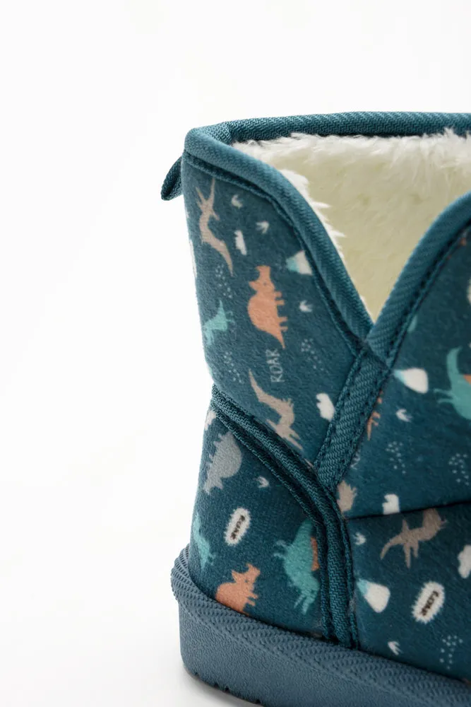 Dinosaur Comfort Boots Blue