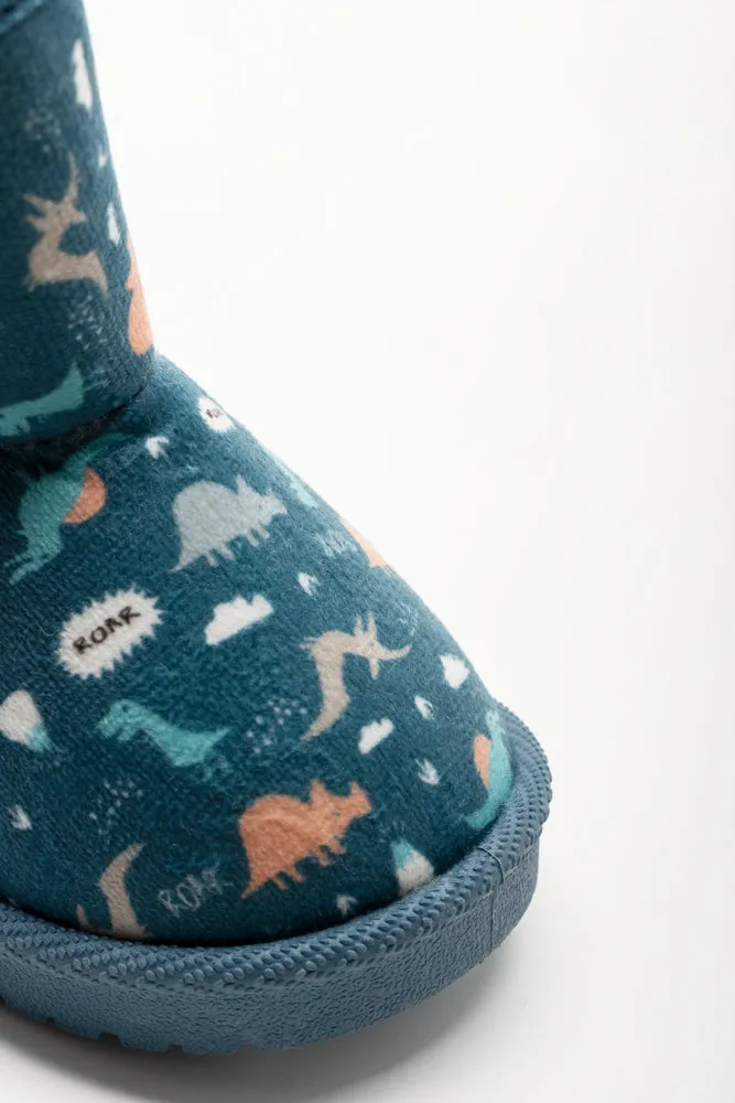Dinosaur Comfort Boots Blue