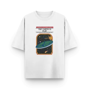 Earth Is Flat Oversized Tshirt by Kaihama