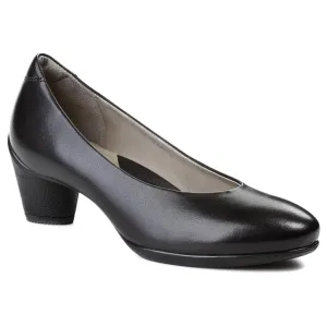 Ecco Sculptured Full Grain Leather Women's Slip-On Shoes