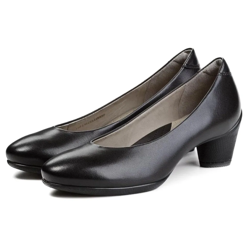 Ecco Sculptured Full Grain Leather Women's Slip-On Shoes