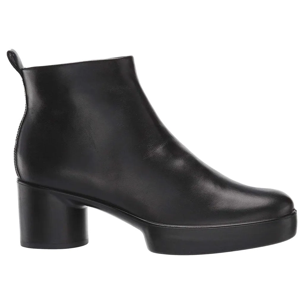 Ecco Shape Sculpted Motion 35 Full Grain Leather Women's Block Heel Zip Up Ankle Boots