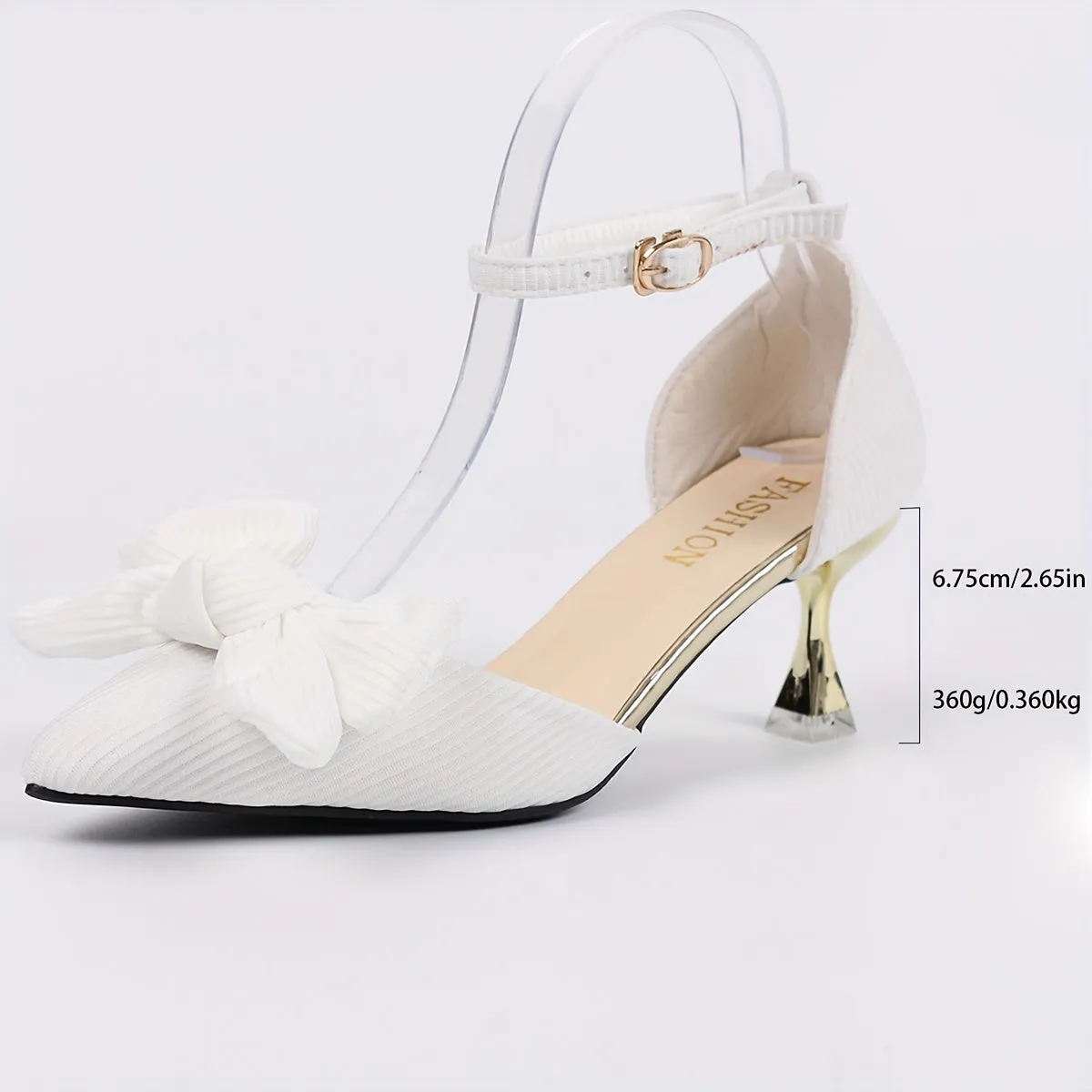 Elegant Fabric Pumps with Bow Embellishment
