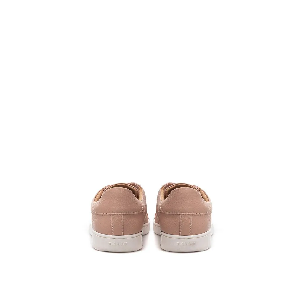 Elegant Pink Leather Sneakers for Women