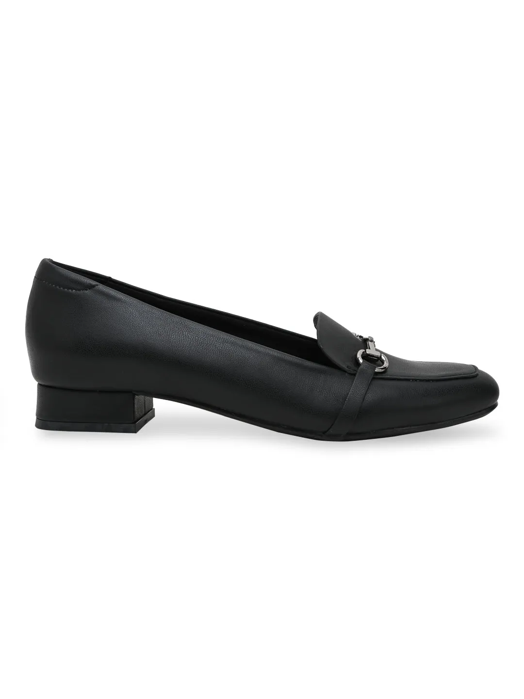 Empower By Rocia Black Women Buckled Work Wear Pumps