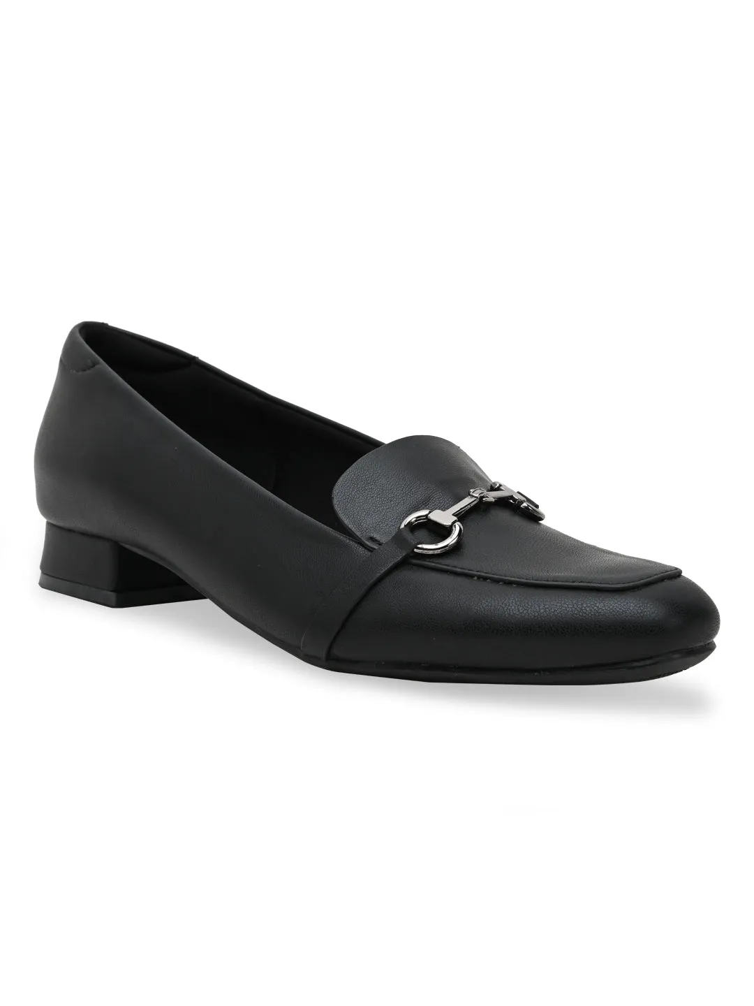 Empower By Rocia Black Women Buckled Work Wear Pumps