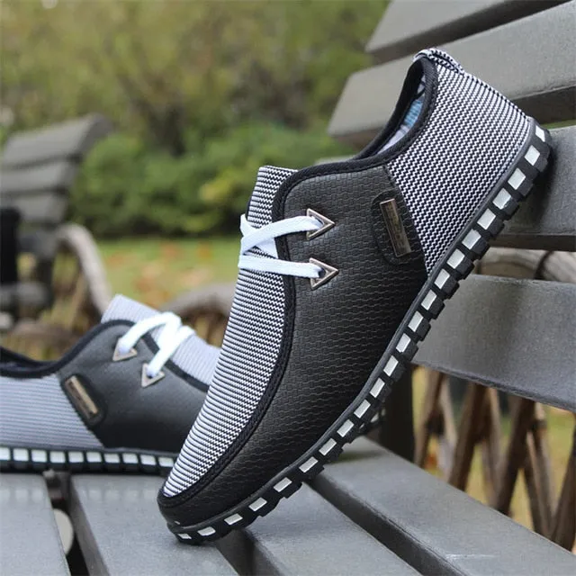 Fashion Summer Sneakers Men Leather Loafers Slip On Casual Shoes Male Flats White Driving Shoes SIZE 47 Trainers Zapatos Hombre