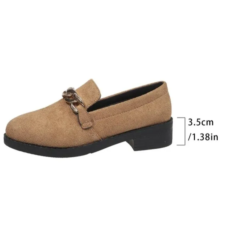 Fashion Thick Heel Shoes Autumn New Pointed Head