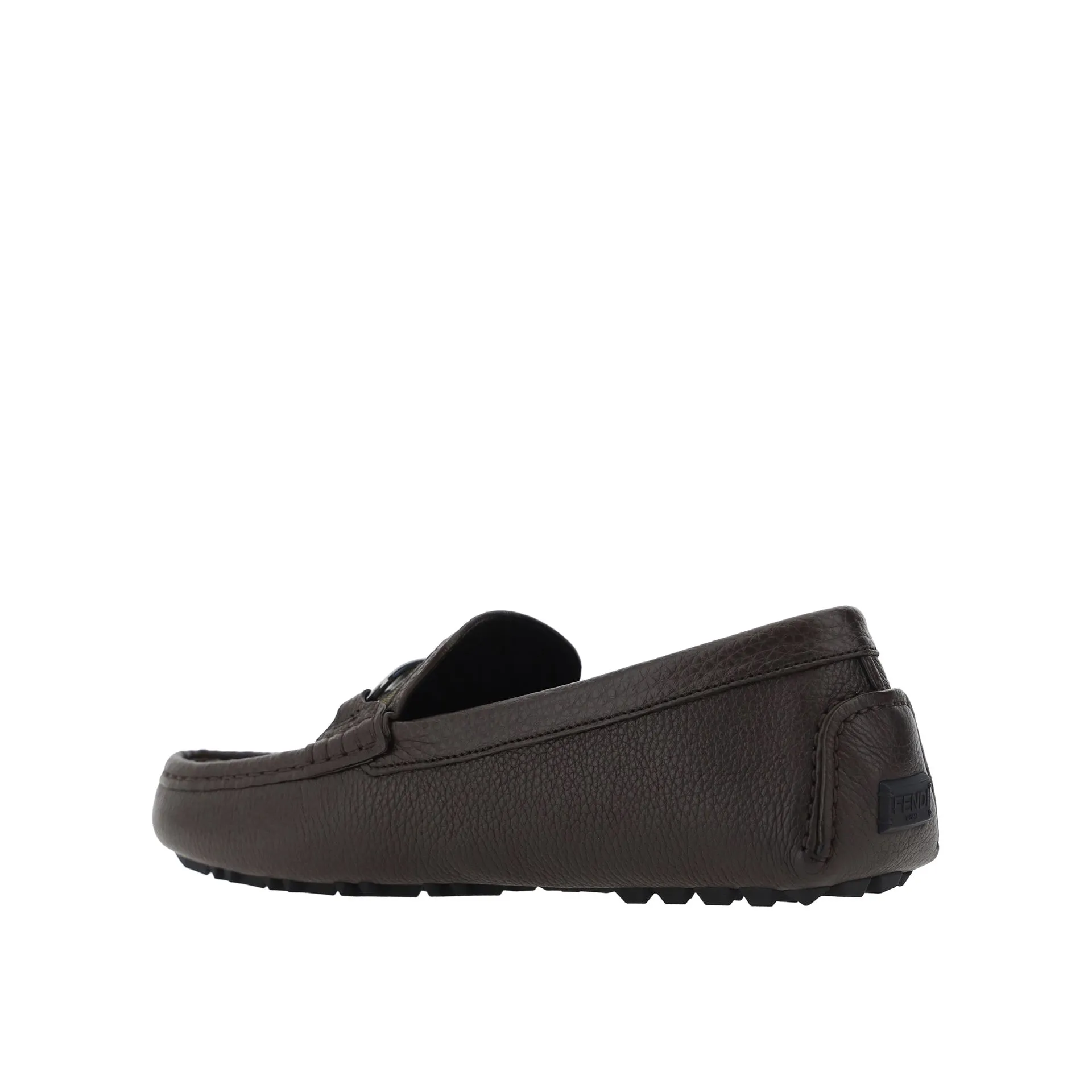 FENDI Leather Monogram Loafers for Men